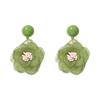 Gauze Multi-Layer Flower Simple Summer Sweet Girl Versatile Stud Earrings