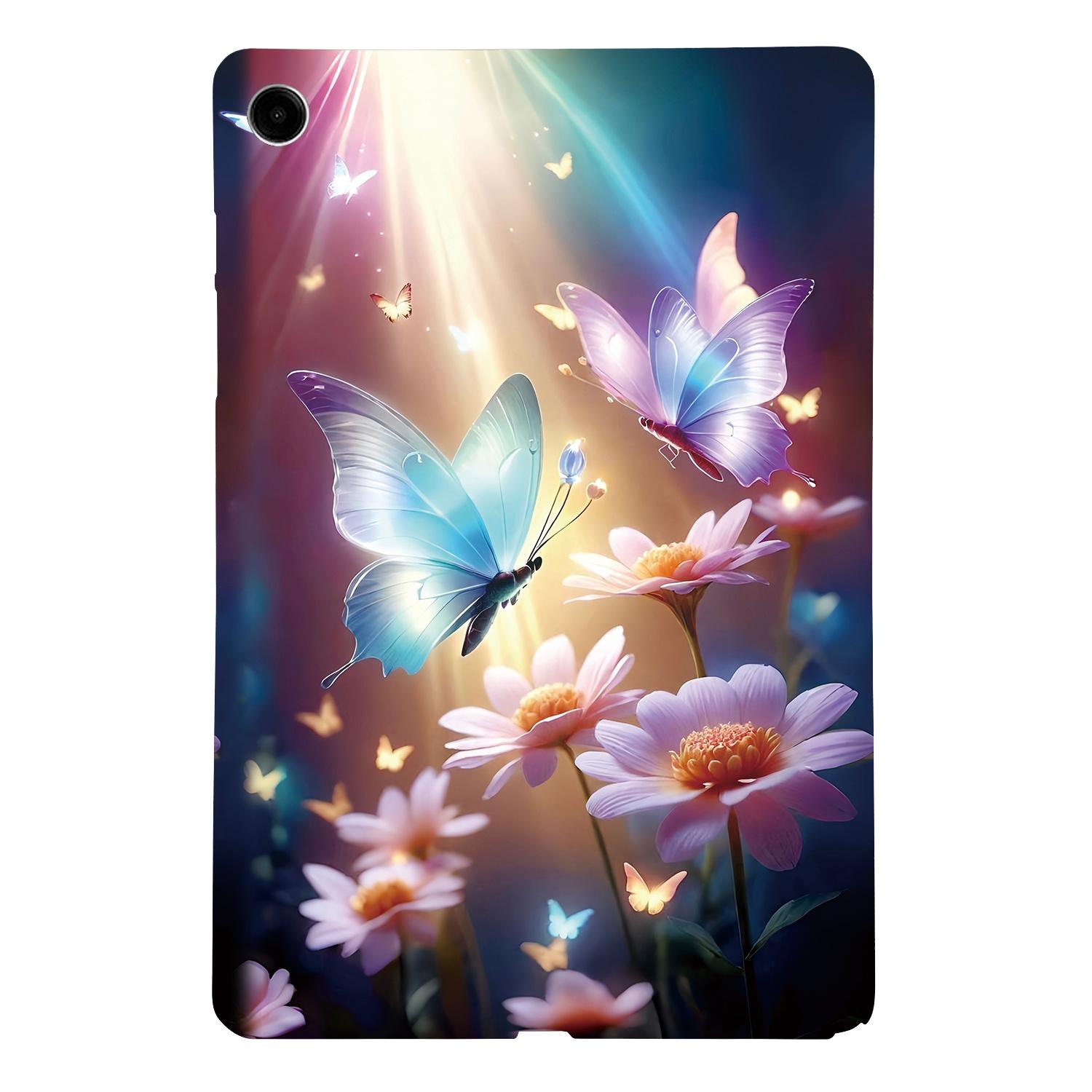 

For Samsung Galaxy Tab A9+ Case Pattern Printing Slim Soft TPU Tablet Cover Butterfly Floral
