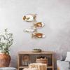 4 Pcs Wooden Fish Wall Decor Nautical Coastal Theme Fish Wall Sculpture Vintage Lake House Ocean Ornaments for Bedroom Bathroom Living Room