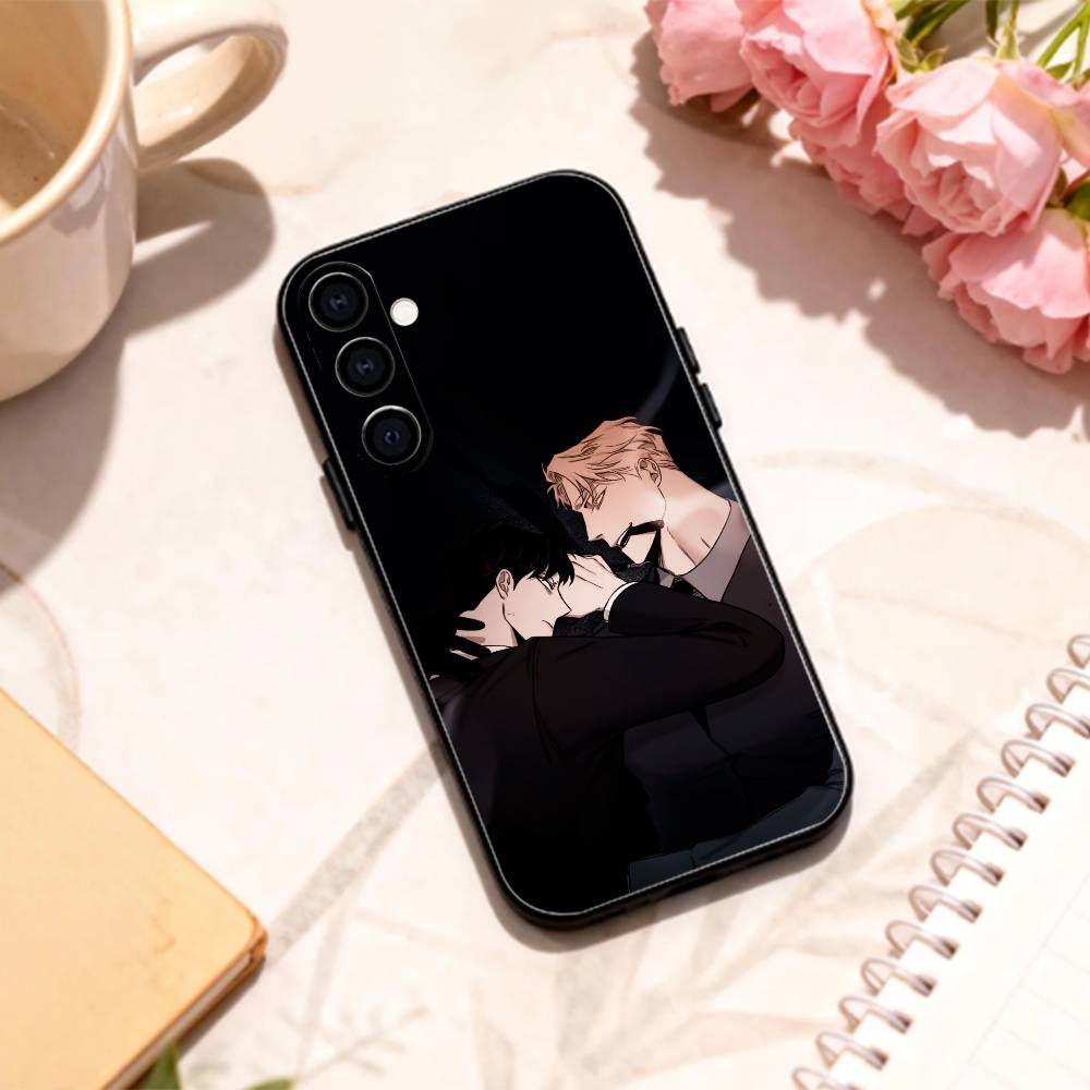 BL Manhwa R-roses And Champagne Phone Case For Samsung Galaxy A73,A72,A71,A70,A53,A52,A51,Others Soft Black Shell
