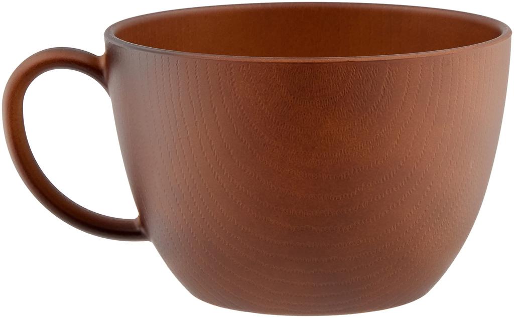 Showa NH Home Wood Grain Resin Cup, Brown, Clean Coat, Microwave and Dishwasher Safe, 450ml, Made In Japan, Lightweight, Shatter-Resistant, Outdoor