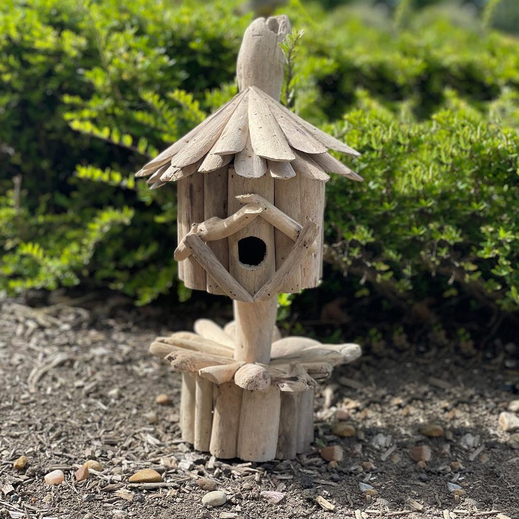 Birdhouse on Stand, Driftwood