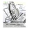 Yamazaki Jitsugyo 10581 Over Sink Slim Drainer Rack with Silicone Tray White W55.2 x D24.5 x H3.1cm Tower Water Bottles Tableware Movable Stand Bar