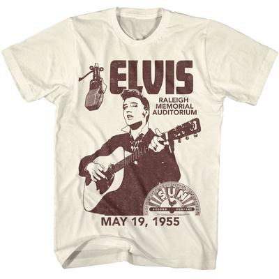 Elvis Sun Records Raleigh Auditorium Muzyka T-shirt Topy Koszulki Męskie Damskie Unisex
