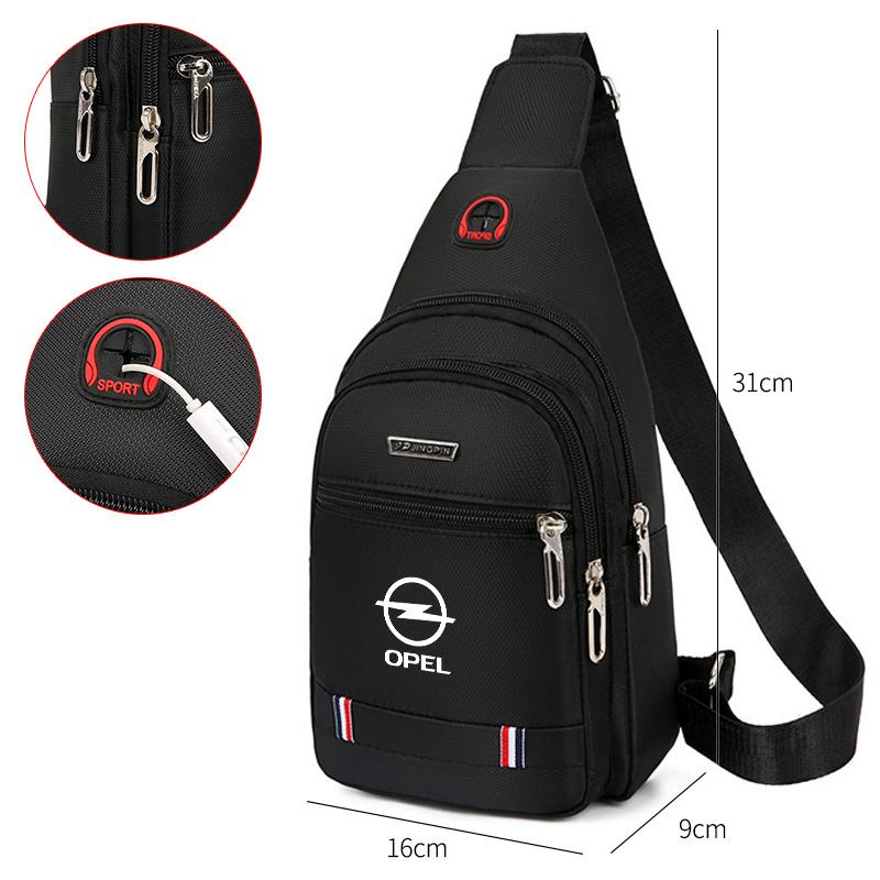 Car Men's Chest Bag Handbag Light Crossbody Shoulder Bag Waist For Opel Vauxhall OPC ADAM Insignia Antara Corsa J D H Kadett GT
