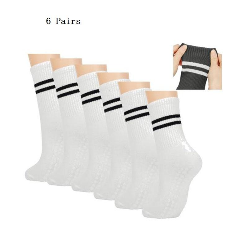 Pilates Socks With Grips For Women Yoga Socks Barre Socks Non Slip Socks Of 1/2/3/6Pairs