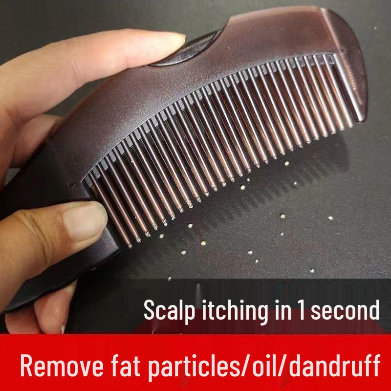 Portable Anti-Dandruff & Anti-Itch Massage Comb - Wash-Free & Oil-Removing, Pressable Design