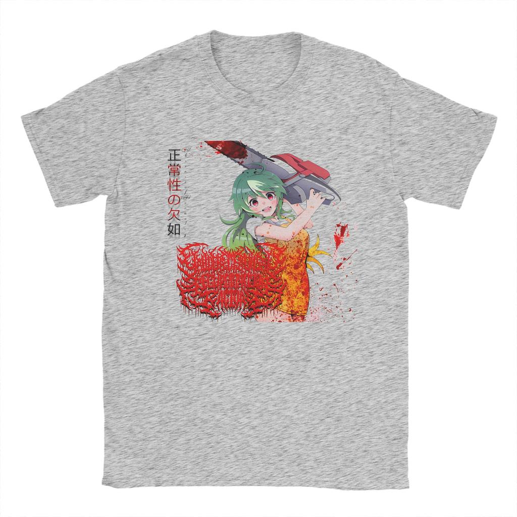 Yandere Chainsaw Factory Chainsaw Sauce Black Gold Dark Rock Anime Second Dimension TShirts for Men Music Cotton Tee Shirt