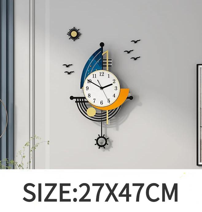 Decorative Wall Clock Navigation Sailboat Creative Design Clock Interior Watch Decoration Living Room Background Wall Decor