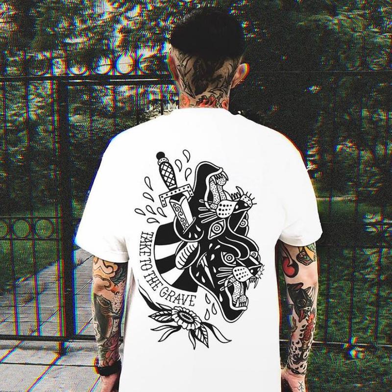 T-shirt Vintage Americana da Strada Larga Girocollo Top a Maniche Corte Coordinato da Uomo e Donna