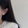 Summer Green Flower Stud Earrings Three-piece Silver Needle Small Exquisite Small Fresh Wind Earrings Earrings Women
