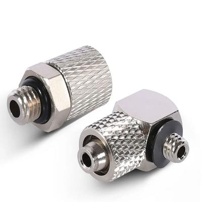10 Stück Außengewinde Mikro-Schnellverschluss 3mm 4mm 6mm Außendurchmesser M3 M4 M5 M6 Pneumatikrohrverbinder PL/PC Messing