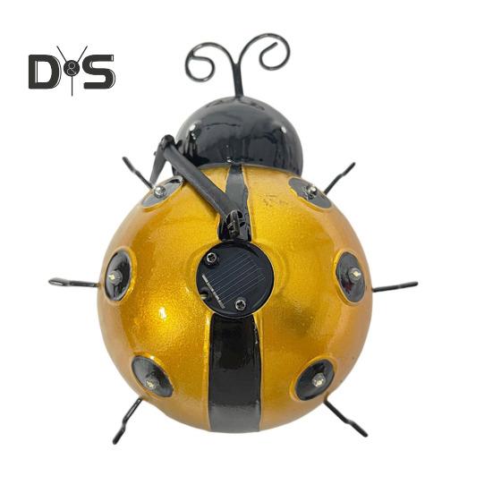 Marienkäfer Garten Statue Licht Solar Power Outdoor LED Dekorative Lampe Schmiedeeisen Landschaft Hof Licht