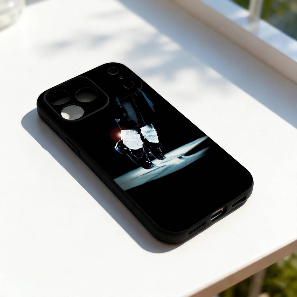 Michael Singer J-Jackson Cool Phone Case Silicone Black Soft For iPhone 17,16,15,14,13,12,11,Pro,Max,Plus,E,SE4,Air,Mini