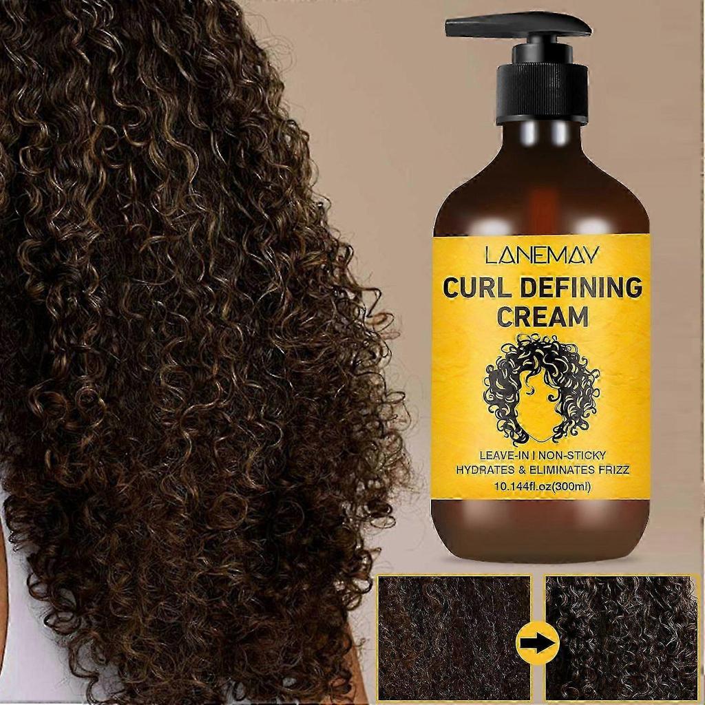 Professionelle Locken definierende Creme, Frizz-Kontrolle & Feuchtigkeit, Nicht klebrige Formel für alle Locken-Haartypen, Feuchtigkeitsspender für geschmeidige & glänzende Locken