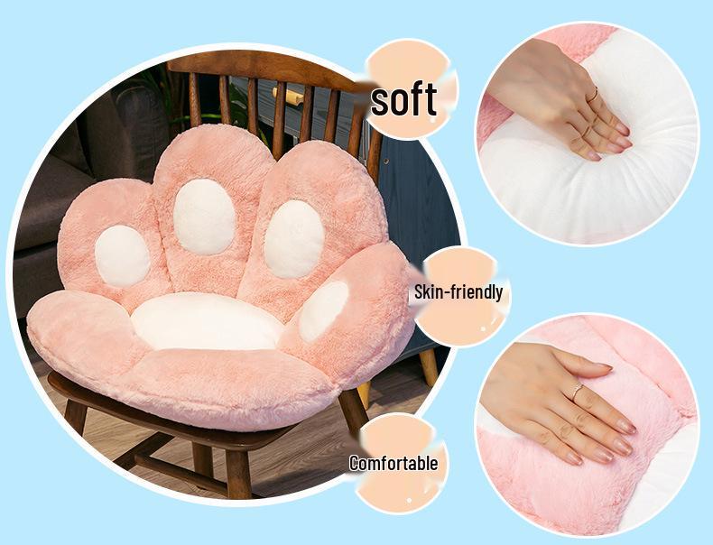 Bear Paw Semi-Enclosed Cushion Chair: Cozy, Lazy Sofa-Style Backrest and Seat for Office, Students