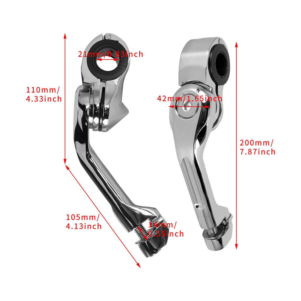 Universelle Retro-Fußrastenhalterung für Harley Fat Boy Glide Motorrad