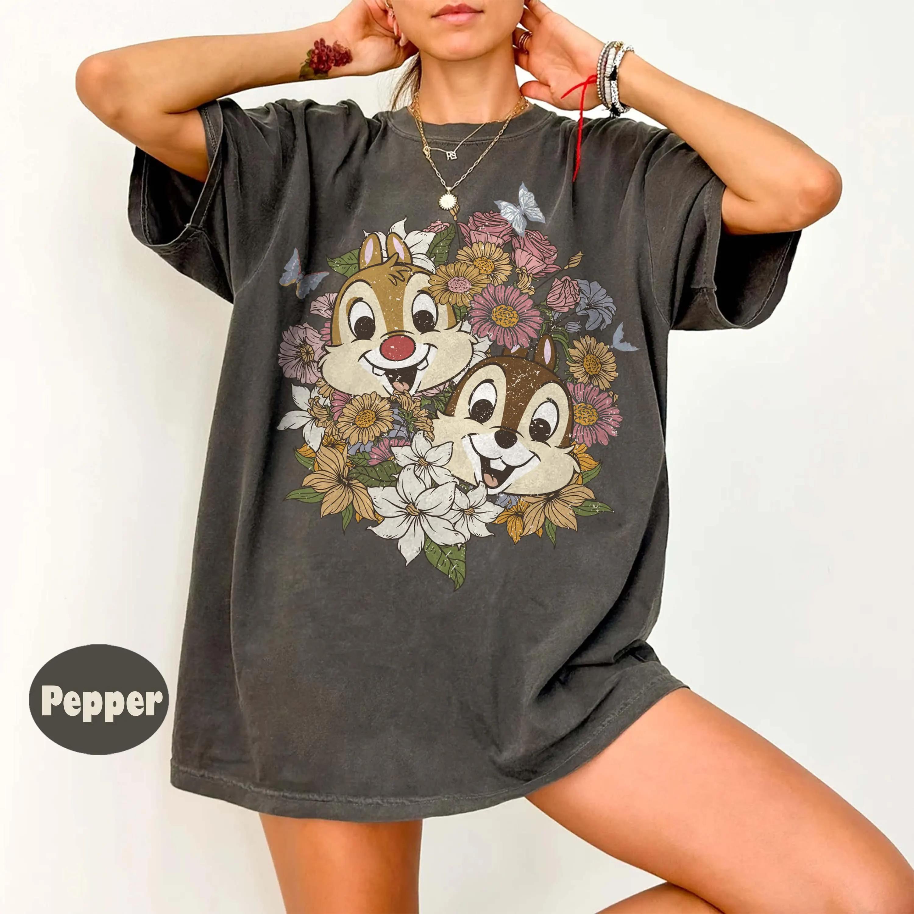 2026 Summer Chip and Dale Graphic Tshirt Unisex Unisex Fashion Cotton Quality Casual Loose Short Sleeve Classic Unisex S