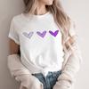 Women Tshirt Cartoon Purple Flower Floral 2025 Summer Spring T Shirt Female Clothes Graphic 90S Aesthetic Kawaii Tee Tops Lady
