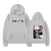 Autumn Winter Japanese Anime Hoodie Sweatshirt Print Letter Oversize Pullover Casual Fashion Street Long Sleeved Top