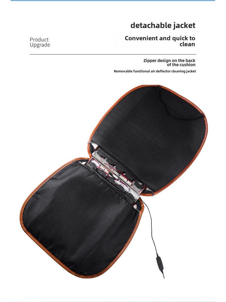 Car Cooling Seat Cushion with Breathable Fan for Summer Ventilation and Heat Dissipation