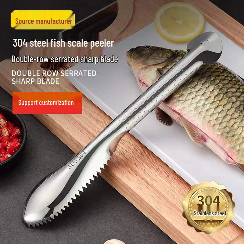 304 Stainless Steel Fish Scale Scraper: Multi-functional Kitchen Tool for Easy Fish Scaling