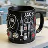 Personalized Medical Themed Mug ER Jack First Response 3D Medical Tools Mug Black Ceramic Coffee Cup for Doctors Nurses Practical Gift