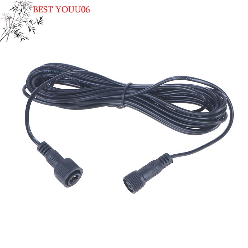 (YOUU06)5Meter Extension Cable For Solar Spotlight Waterproof Cable 2Pin Male To Female Connector Floodlight Universal Cable