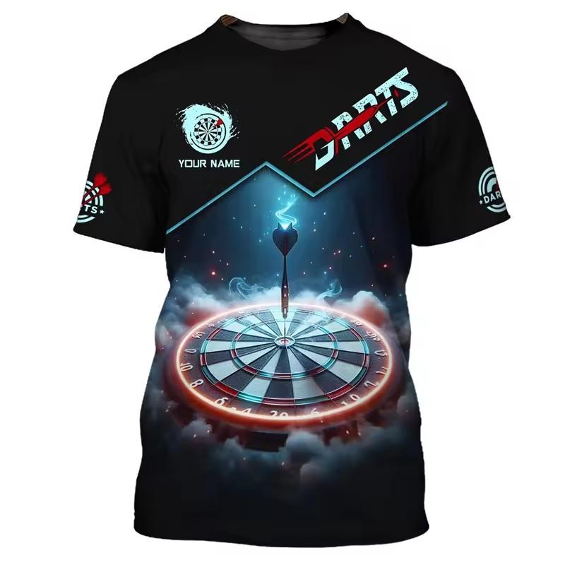 Forever Men Mode 3D Print Darts Heren T-shirt Hip Hop Trend Harajuku Kleding Casual O-hals Korte Mouw Losse Top Pas Naam Aan T-shirt XS