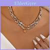 Ensemble Collier et Bracelets Pendentif Cœur Géométrique pour Femmes