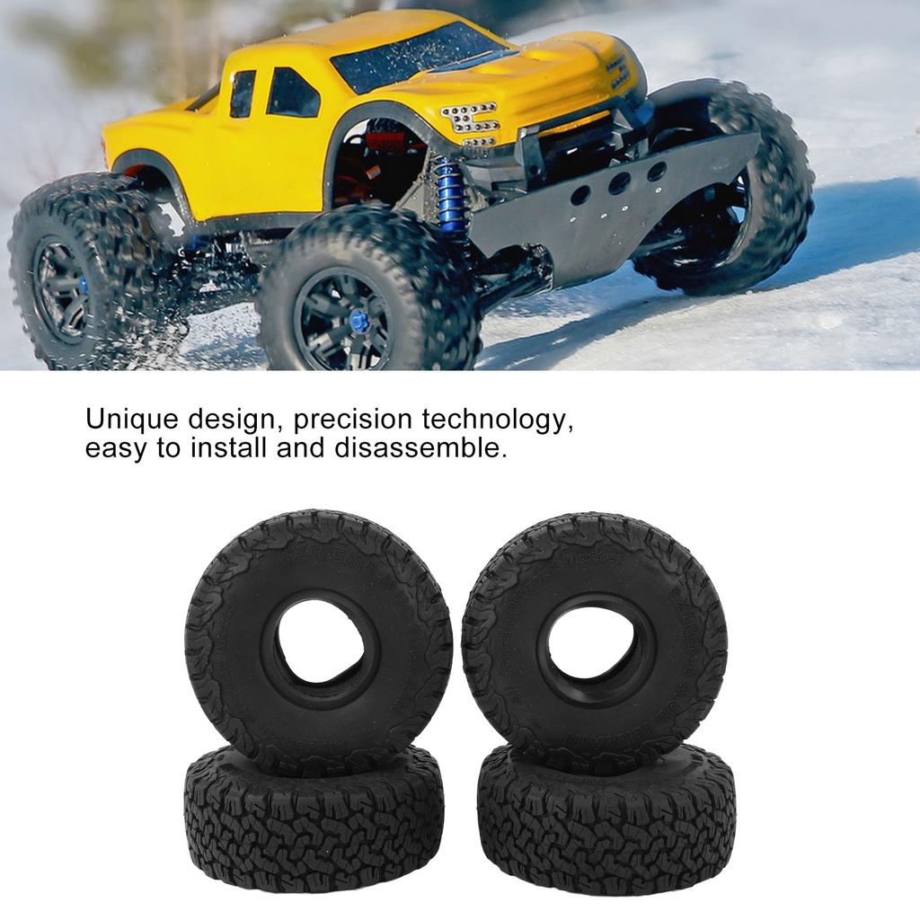 4pcs 1.9 Inch RC Crawler Wheel Tyre Shock Absorption RC Rubber Tyre Set for Hsp for Redcat for Traxxas RC Car