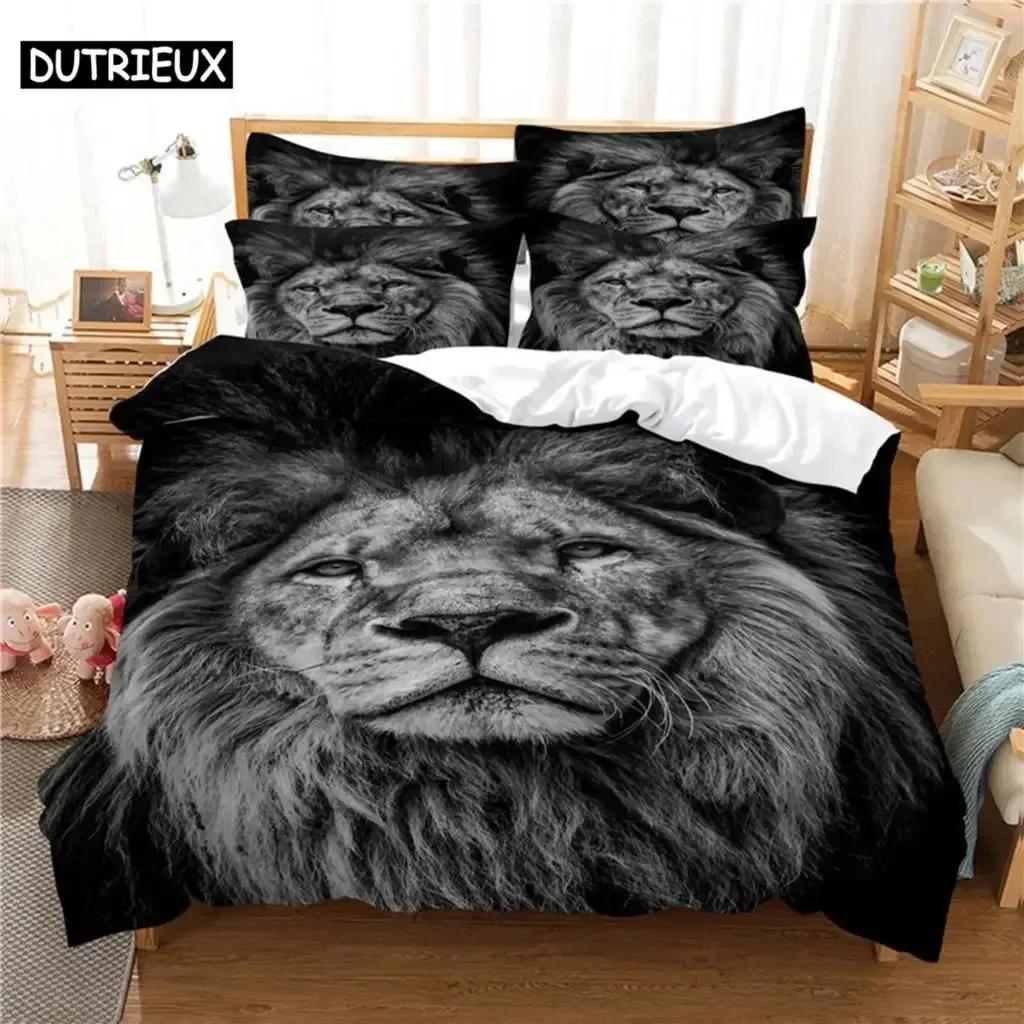 Deep Lion Bedding Set For Bedroom Soft Modern Bedspreads Comefortable Kids Duvet Cover Quilt Cover And Pillowcase