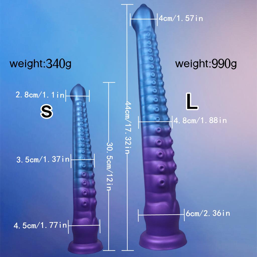 Tentacle Anal Plug - Liquid Silicone Fantasy Butt Plug with Color Mix Design, Realistic Texture for Beginners & Advanced Play Sex Toys