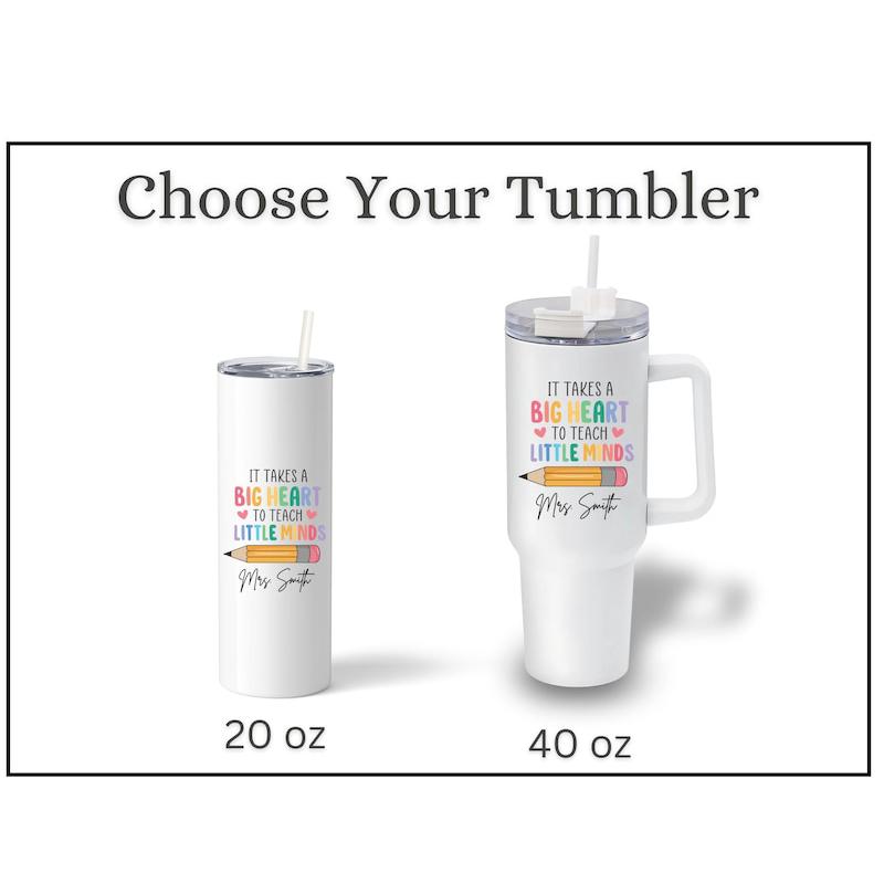 Custom Logo Insulated Tumbler Personalized Pattern Text Thermos Large Capacity Portable Travel Mug Graduation Gift For Teacher 20oz