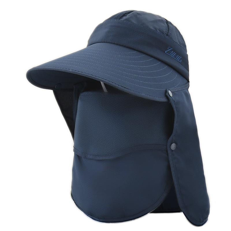 Sun Protection Hat For Women With Wide Brim Foldable Cotton Summer Outdoor Travel Sunshade Cap