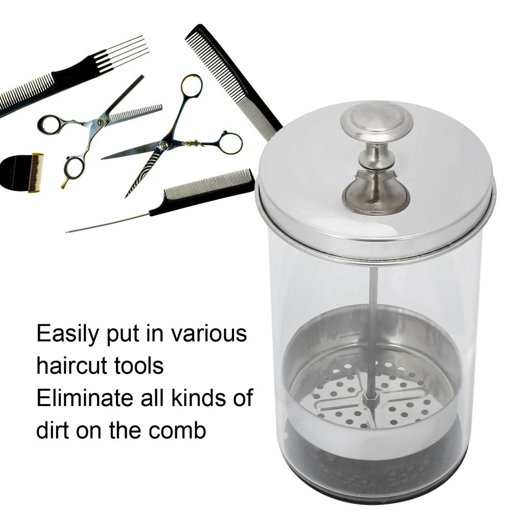 Professional Soaking Jar Salon Barber Scissor Combs Glass Cleaning Bottles 650ml