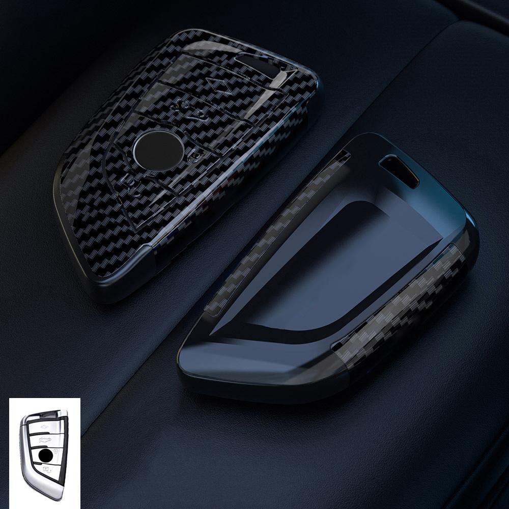 AAAPJ1 For BMW X1 X3 X4 X5 F15 X6 F16 G30 7 Series 525 F30 118i 218i G11 F48 F39 520 Carbon Fibre Car Key Cover Case Shell Keyless Bag
