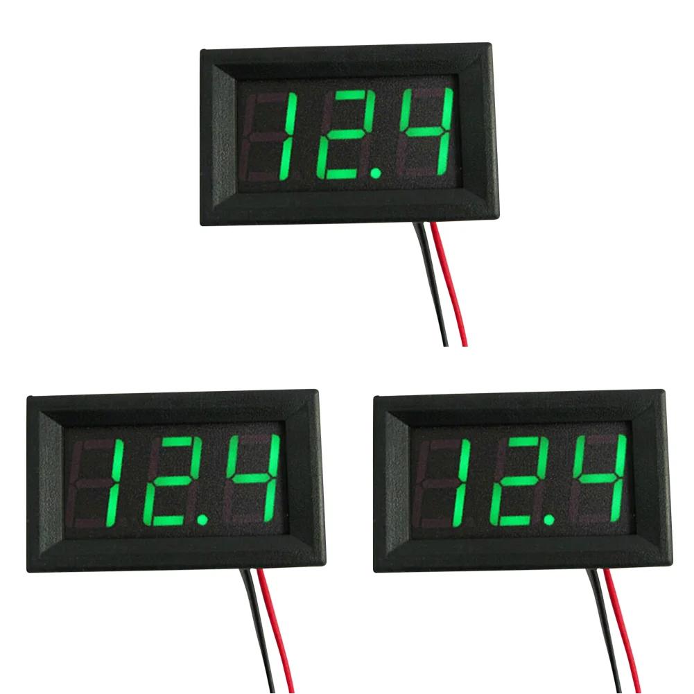 DC4.5V-30V Voltage Meter LED Display 0.56 Inch Mini Voltage Tester Voltage Panel Meter for 6V 12V Electromobile Motorcycle Car