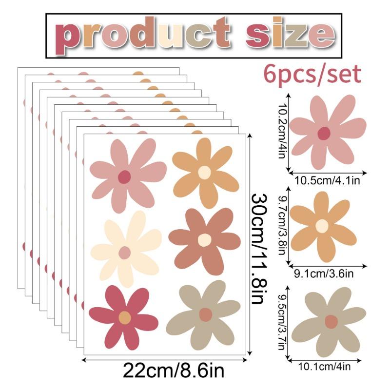 Flower wall stickers Colorful ins pastoral style home bedroom living room decoration kindergarten cartoon flower wall stickers