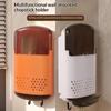 No-Drill Wall Mounted Chopstick Holder With Draining Base Kitchen Cutlery Utensil Storage Box Easy Installation