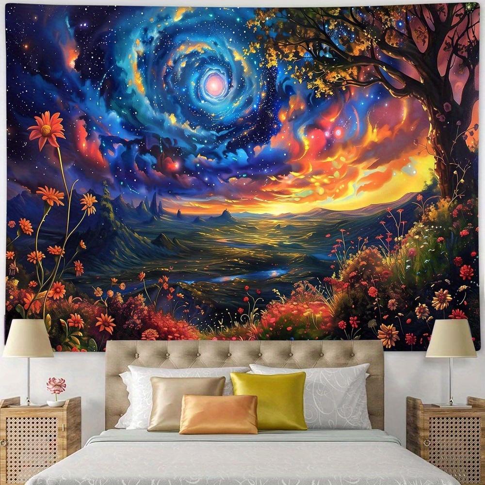 Enchanted Galaxy Tapestry Vibrant Dreamy and Stunningly Beautiful Wall Art for a Magical Decor Statement