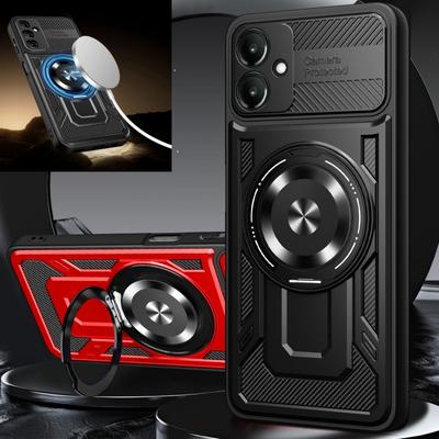 Luxury Magsafe Magnetic Wireless Charging Armor Case For Samsung Galaxy A36 A06 Military Finger Ring Holder Protective Case