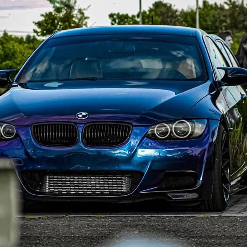 For BMW 3 Series E92 E93 M3 M-Tech Front Bumper Splitters Lip Spoiler 2006-2009 2010-2013 Splitter Exterior Tuning Gloss Black