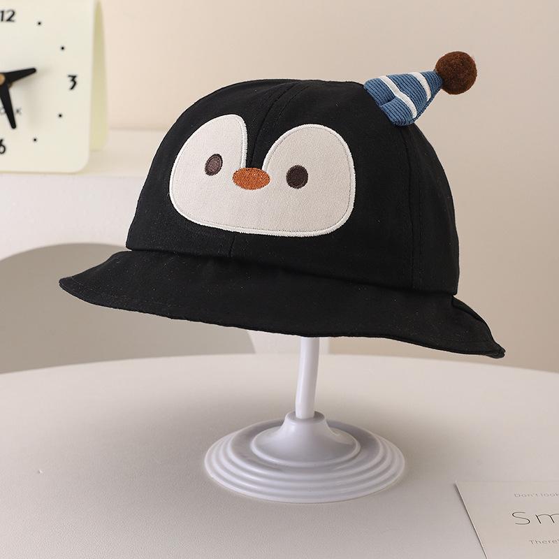 Korean Spring Penguin Bucket Hat - Cute, Adorable, Versatile Sun Protection for Boys and Girls