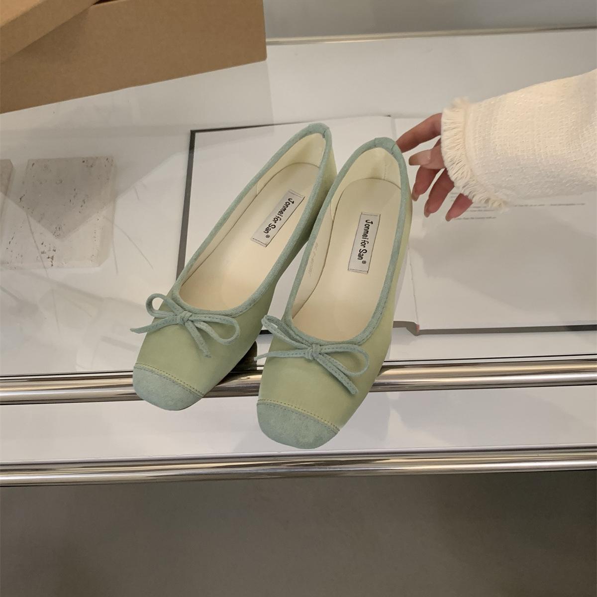 

Jonmei для Мисс Сан Сяофэн. Туфли-лодочки с мелким вырезом, женские, весна-осень, новая корейская версия, атласные, сказочные, нежные, мягкие 40