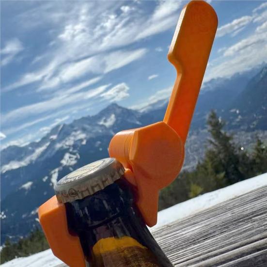 Flaschenöffner mit Hebeldesign Tragbarer Bierdeckelentferner für Glasflaschen Leichtes Wesentliches Küchenwerkzeug für Outdoor-Camping-Party