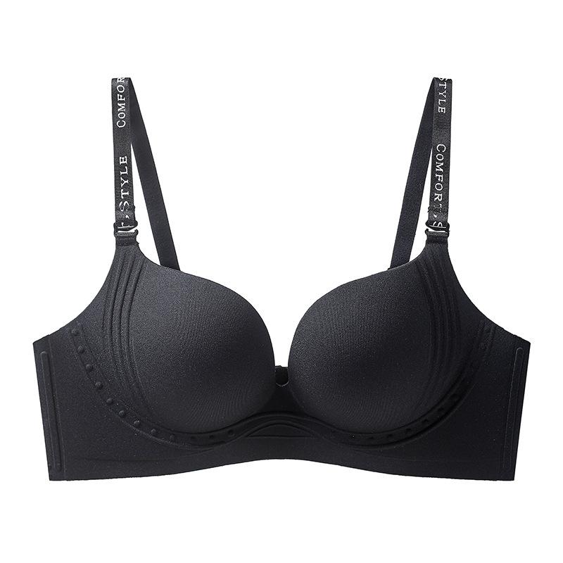 

Underwear women s small breasts gather and show large adjustment type fixed cup collection secondary breasts anti-sagging bra breathable 38/85AB чорний