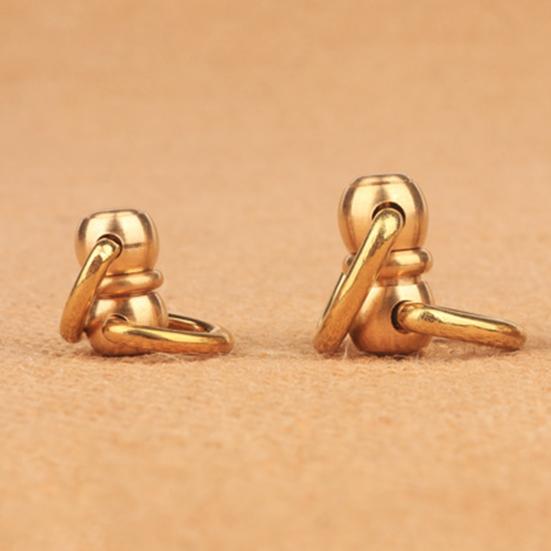 3 stk nøkkelring Vintage messing dobbel rotasjon nøkkelringer Praktisk slitesterk maskinvarekontakt for hjemmet