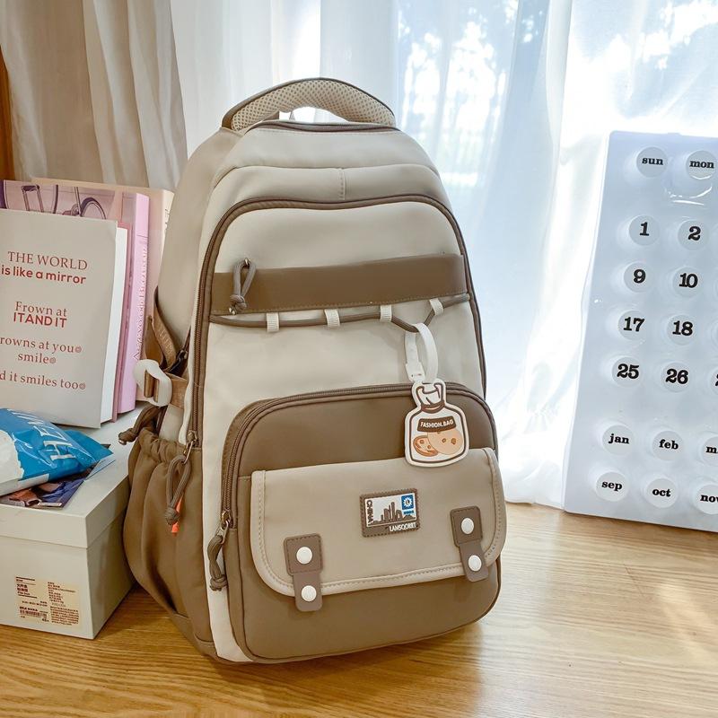 Schultasche Schultasche College-Studentin weiblich einfach große Kapazität Mittelschule Computerrucksack Mädchen High-School-Schüler Reiserucksack Trend