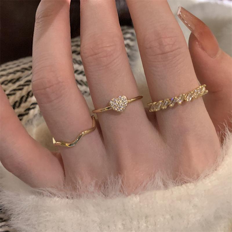 Super Immortal Butterfly Four-Piece Ring Female Personality Index Finger Ring Cold Wind Niche Design Ring